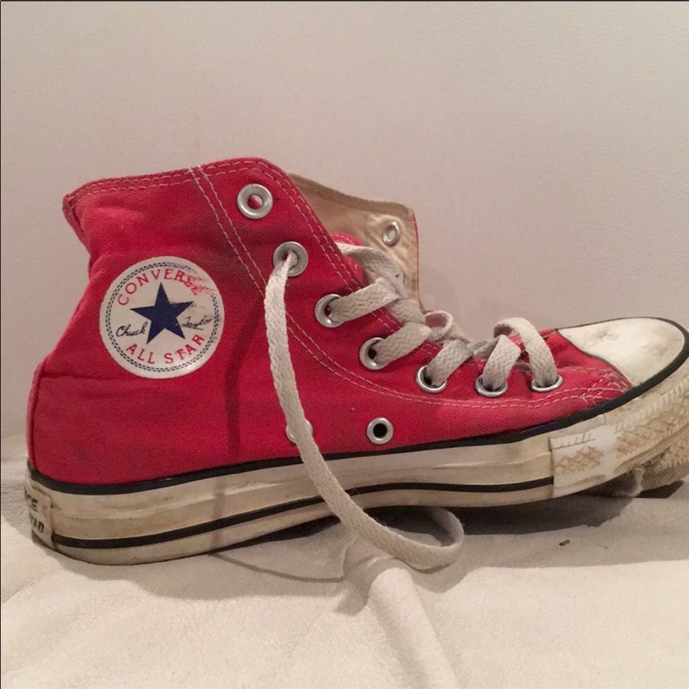 Converse red sneakers